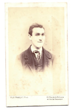 1880s 1890s Man In Suit Clean Shaven CDV H LE FRANCAY Paris France Cabinet Card picture