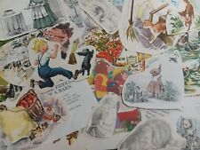 Children's Book Ephemera Lot Of 50. 16 Full Pages 34 Cut Outs. picture