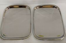 2-ALESSI for Delta Airlines Rectangular Stainless Steel Serving Trays 8x10.5 in. picture