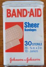Band Aid Tin Box, With Band-Aids  Vintage Item. Good. picture