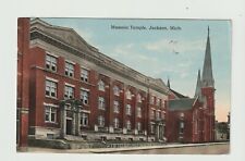 1916 JACKSON, MICH. POSTCARD Masonic Temple picture