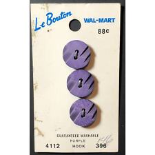 3 Purple/Lavender Sewing Buttons Le Bouton 5/8