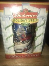 2001 Budweiser Beer Stein - Holiday At The Capital-NIB-awesome Brand New￼￼ picture
