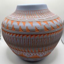 Navajo Etched Ceramic Pottery Vase Jar 7