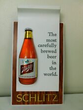 1968 Mid Century Modern Schlitz Beer Wall Sign 3D Bottle Embosograph picture