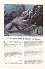 1942 The Travelers Insurance Print Ad Underwater Octopus picture