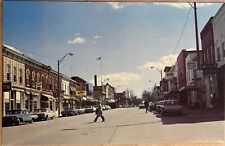 Palmyra Missouri Main Street Old Cars Postcard c1960 picture