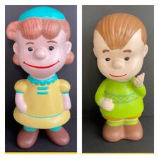 Vintage Peanuts Ceramic Figures Linus Lucy 9” Tall  1960’s picture