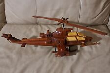 Bell AH-1 Cobra Helicopter Model-Handmade With Genuine Mahogany Wood picture