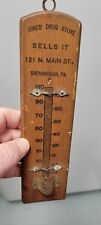 Rare Antique Jones Drugstore Drug Store Advertising Thermometer Shenandoah PA picture