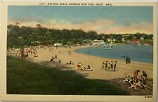 ONSET, MASS. C.1940 PC. (A46)~VIEW OF BATHING BEACH SHOWING NEW PIER picture