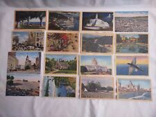 Vintage Lot Of 16 California Linen Postcards Oakland Glendale Hollywood Views  picture