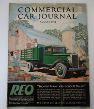 August 1932 COMMERCIAL CAR JOURNAL, REO, Studebaker Truck Covers, Ads etc. picture