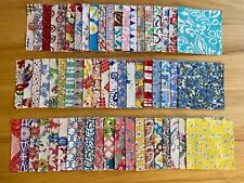 Vintage Feed Flour Sack Fabric Pieces Quilting Charms 5” x 5”. Set of 60 (#235) picture
