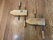 Vintage Jorgensen Hand screw Wood Clamps MADE IN USA Set of 2 picture