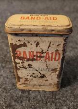 Vintage Metal Band-Aid Tin Johnson & Johnson Plain Pad With Pads G1 picture