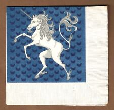 Vintage Unicorn Napkin, Decoupage, Gordon Fraser 1970s 1980s Crafts Scrapbooking picture