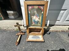 1800’s Last Rights Shadow Box + Crucifix  picture