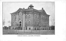 Public School Laramie Wyoming 1905c postcard picture