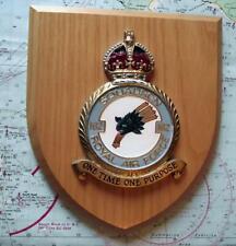 Old WW2 RAF Royal Air Force Station 162 Squadron Crest Shield Plaque Kings Crown picture