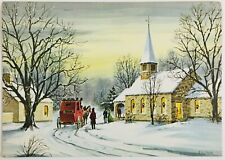 Christmas/New Year Greetings Postcard PM 1985 Vintage picture