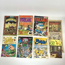 Lot of 9 VTG 70's Underground Comic Books Rip Off Zap Freak Bros - Adult Novelty picture