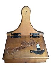 Wooden Candle Box Handcrafted Primitive  Wood Vintage Wall Mount picture