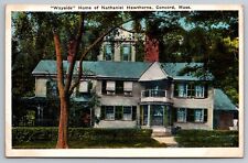 Wayside. Home of Nathaniel Hawthorne. Concord Massachusetts  Postcard picture