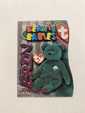 Erin the Bear #19 Style 4186 1999 Beanie Babies  Buddy Left Trading Card picture