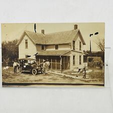 Kansas Postcard RPPC 6 Farmhouse Ranch Men with Old Ford Automobile Car 1900s picture