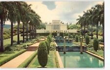 1950s Mormon Temple Laie Hawaii~Chrome Nani Li'i Postcard Pre-Statehood LDS -L1 picture