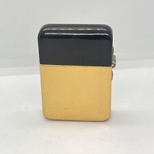 Berkeley Windproof Lighter, Gold with Black Top, 3 barrel, 16 hole chimney picture