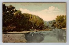 Lyons IA-Iowa, Among The Islands, Antique, Vintage Souvenir Postcard picture