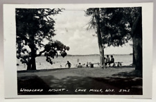 RPPC Woodland Resort, Lake Mills, Wisconsin WI Vintage Postcard picture