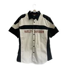 Harley Davidson Mens Button Up Short Sleeve Shirt Size Large picture