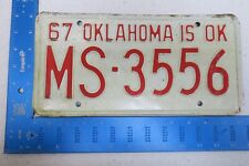 1967 67 OKLAHOMA OK LICENSE PLATE TAG # MS-3556 picture