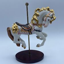 Franklin Mint 1988 The Treasury of Carousel Art Golden Mane Horse Figurine picture