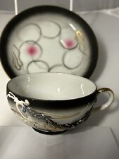Vintage Raised Dragon Dragonware Moriage Lithophane Tea Cup And Saucer picture