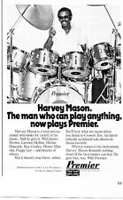 1981 small Print Ad of Premier Drums w Harvey Mason picture