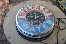 GLO-DIAL NEON CLOCK - VINTAGE, BELFAST SPARKLING WATER - VERY RARE 22” picture