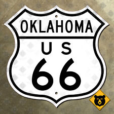 Oklahoma US route 66 highway sign 1948 Mother Road Will Rogers Tulsa City 16x16 picture