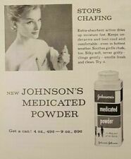 Vintage New Johnson's Medicated Powder Family Print Ad 1958 Life Magazine Ad picture