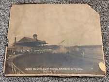 Antique 1911 Auto Races Elm Ridge Racetrack Kansas City 9x11 Cabinet Photo picture