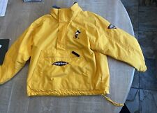 VTG Disney Store Mickey Mouse Yellow Pullover Puffer Jacket WITH HOOD, Men’s S picture