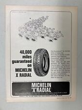 MISC995 Vintage Advertisement 1968 Michelin X Radial 40,000 mile July 1968 picture