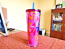 Starbucks 2023 Spring/Summer Floral Pink Flowers 24oz Tumbler NWT picture