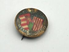 AMSSz HAA of A Pinback Patriotic Eagle Shield Stars + Stripes 1892 Antique Vtg picture