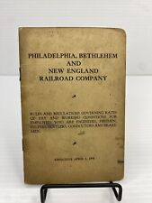 1941 Philadelphia Bethlehem & New England Railroad Company Rates of Pay RR Lines picture