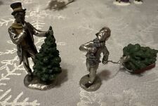 Hudson Pewter Father And Son With Christmas Trees picture