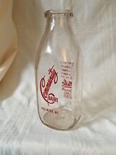 Vintage Quart Milk Bottle Community Dairy Palmyra Missouri 1954 picture
